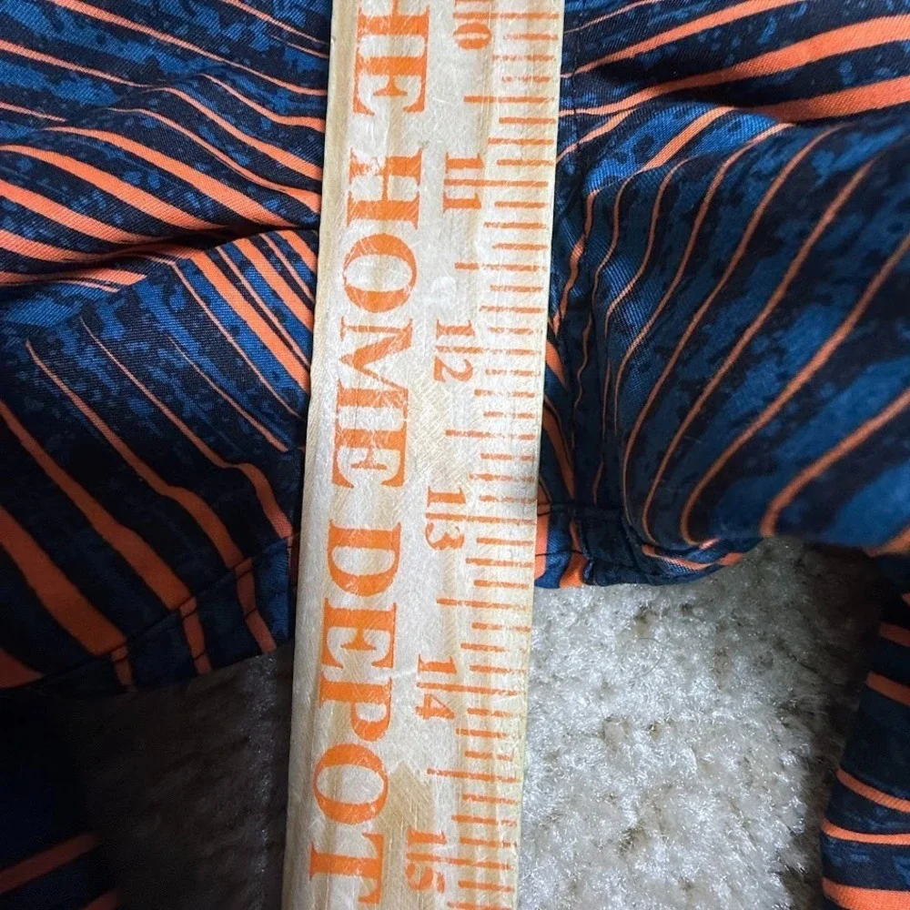 Nike Swim Trunks Mens Large Blue Orange Striped Mesh Lined Board Shorts Beach - Picture 5 of 5